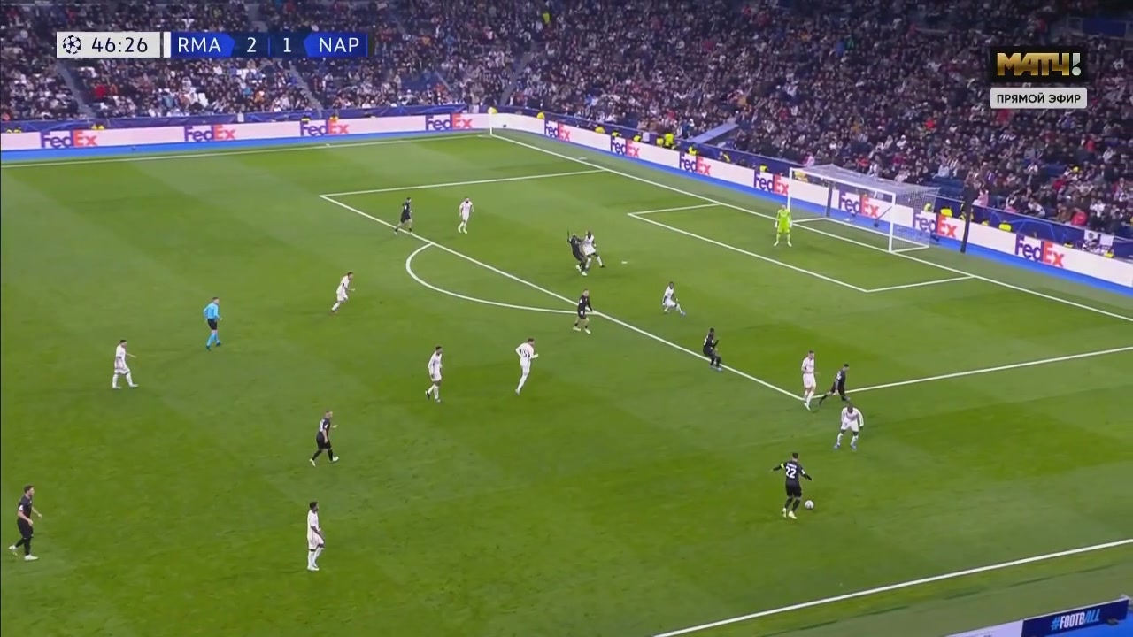 安古伊薩小角度抽射破門！那不勒斯2-2扳平皇馬！